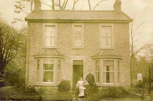 Tom Evans, who had in 45 years service as the village postman, at his house in The Avenue in 1911.