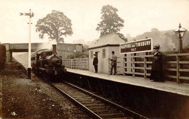 Timsbury Halt on the on the Camerton branch of the Great Western Railway.