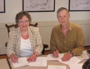 Timsbury Parish Clerk Contract signing VP and CG June 2016