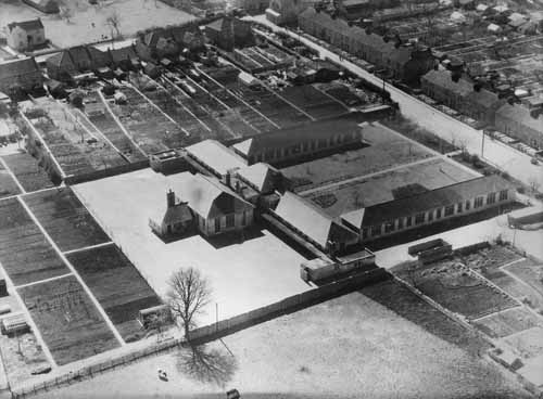 Aerial view of Timsbury School 1930s